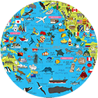 jigsaw puzzle cartoon map