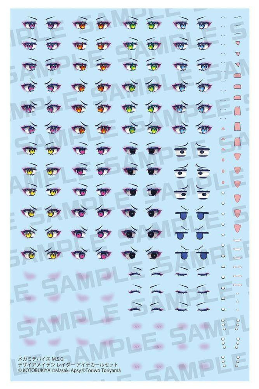 Kotobukiya Megami Device M.S.G Desire Maiden Raider Eye Decal Set